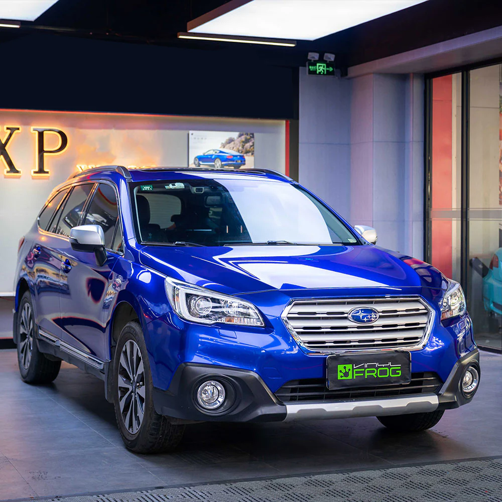 Glossy Metallic Deep Blue Vinyl Wrap - Image 4