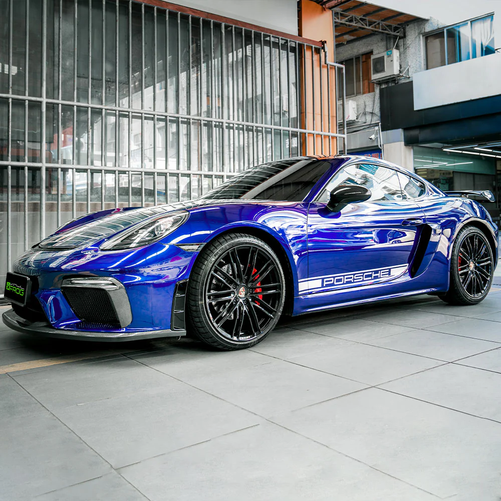 Glossy Metallic Deep Blue Vinyl Wrap - Image 7