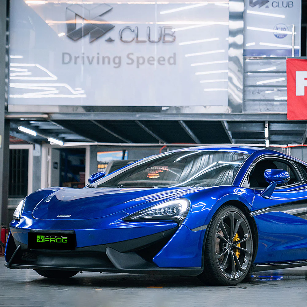 Glossy Metallic Deep Blue Vinyl Wrap - Image 8