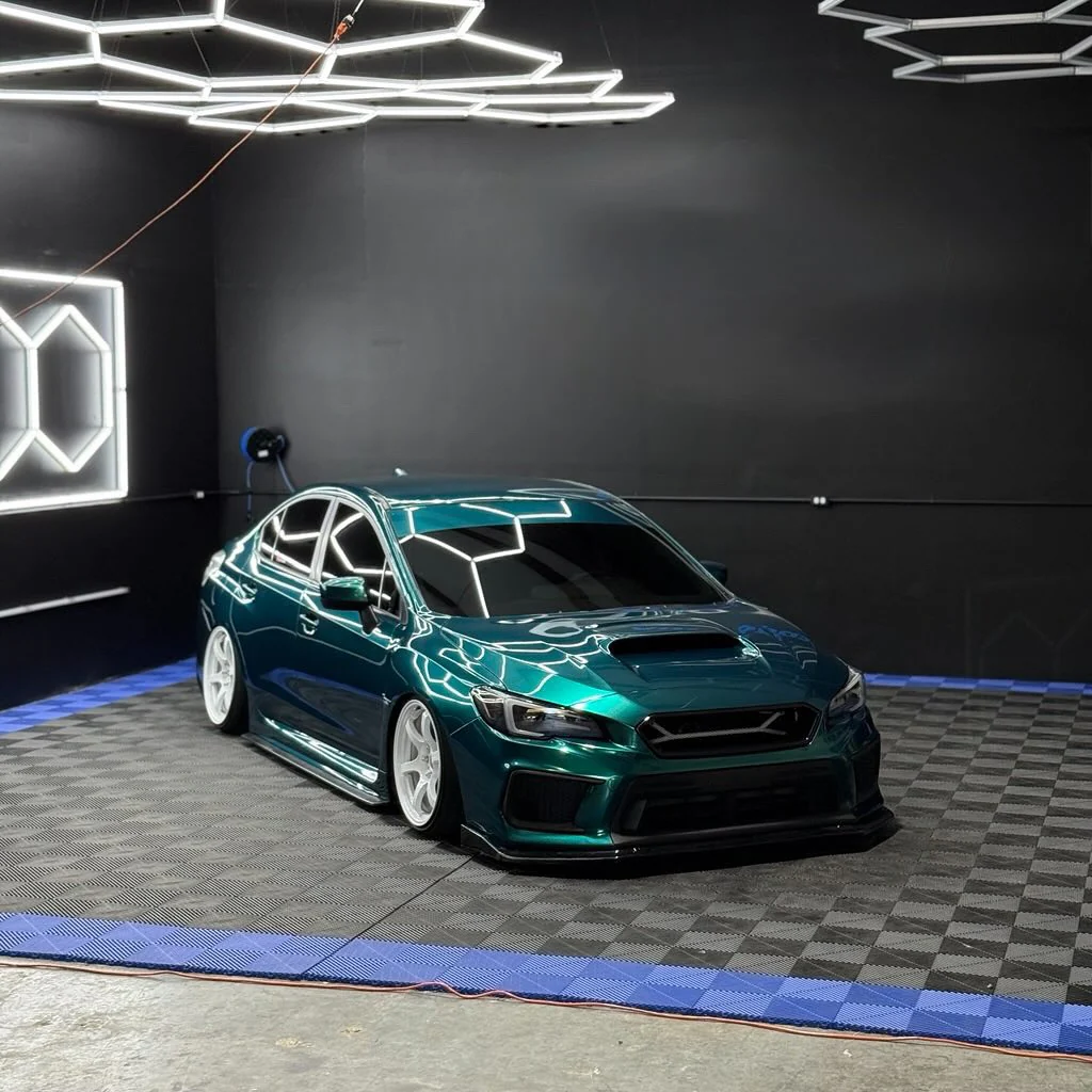 Glossy Metallic Deep Sea Green Vinyl Wrap - Image 10
