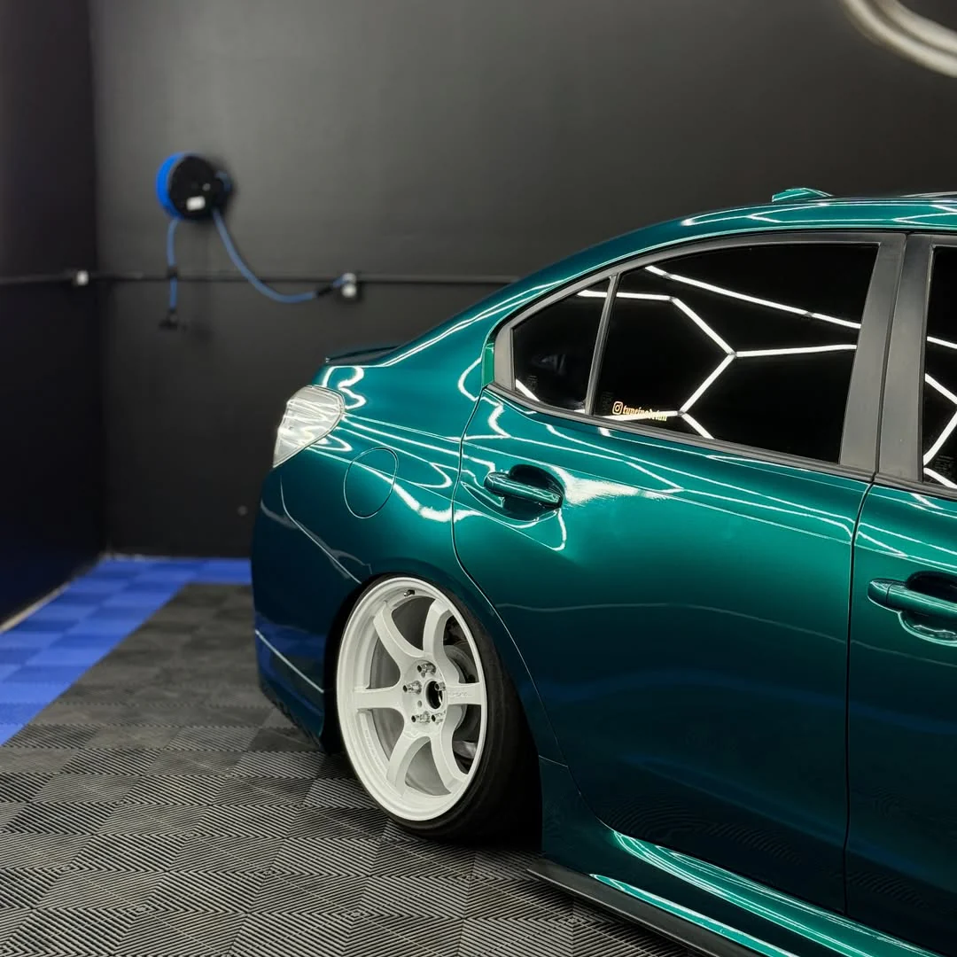 Glossy Metallic Deep Sea Green Vinyl Wrap - Image 11