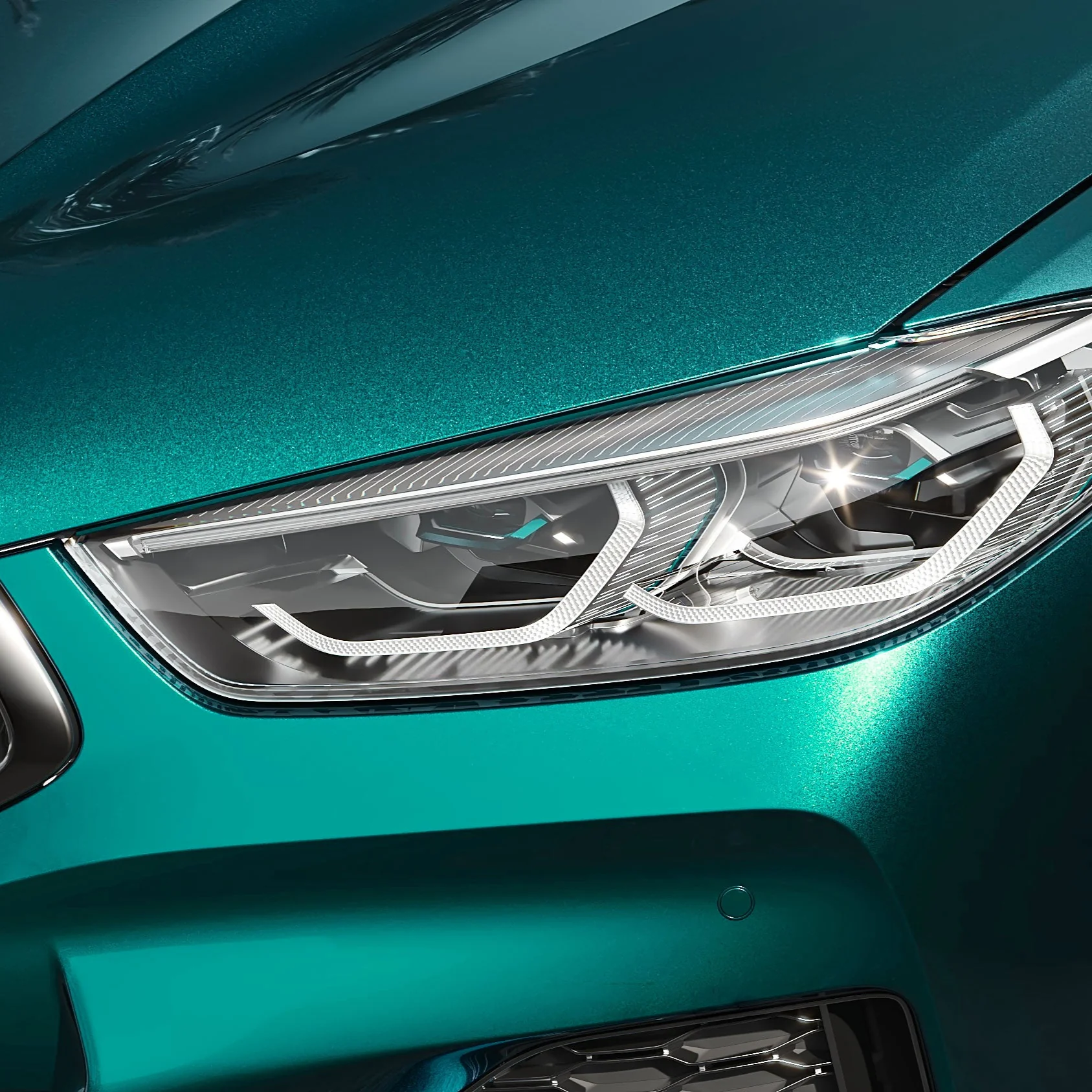 Glossy Metallic Deep Sea Green Vinyl Wrap - Image 12