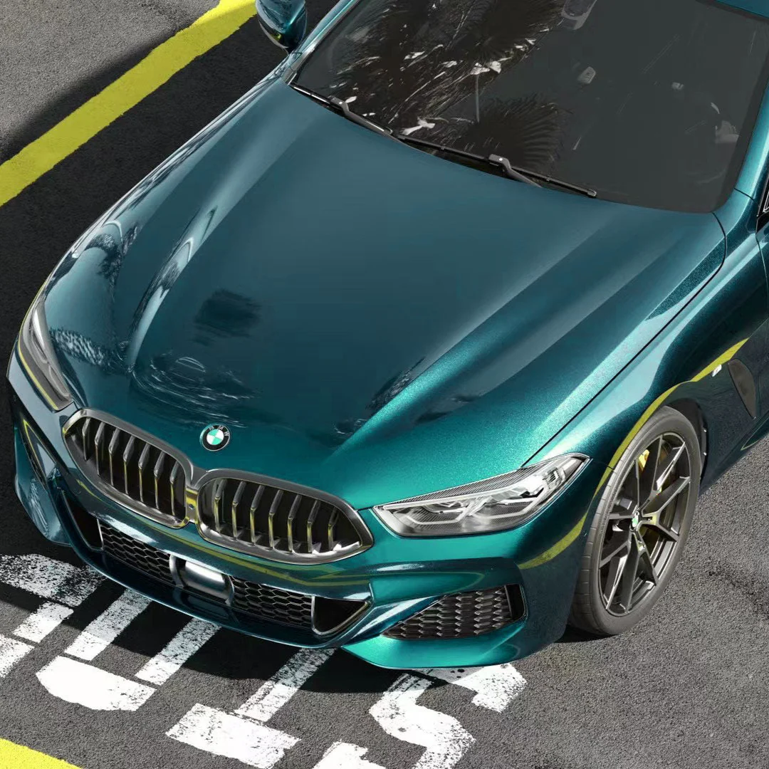 Glossy Metallic Deep Sea Green Vinyl Wrap - Image 8