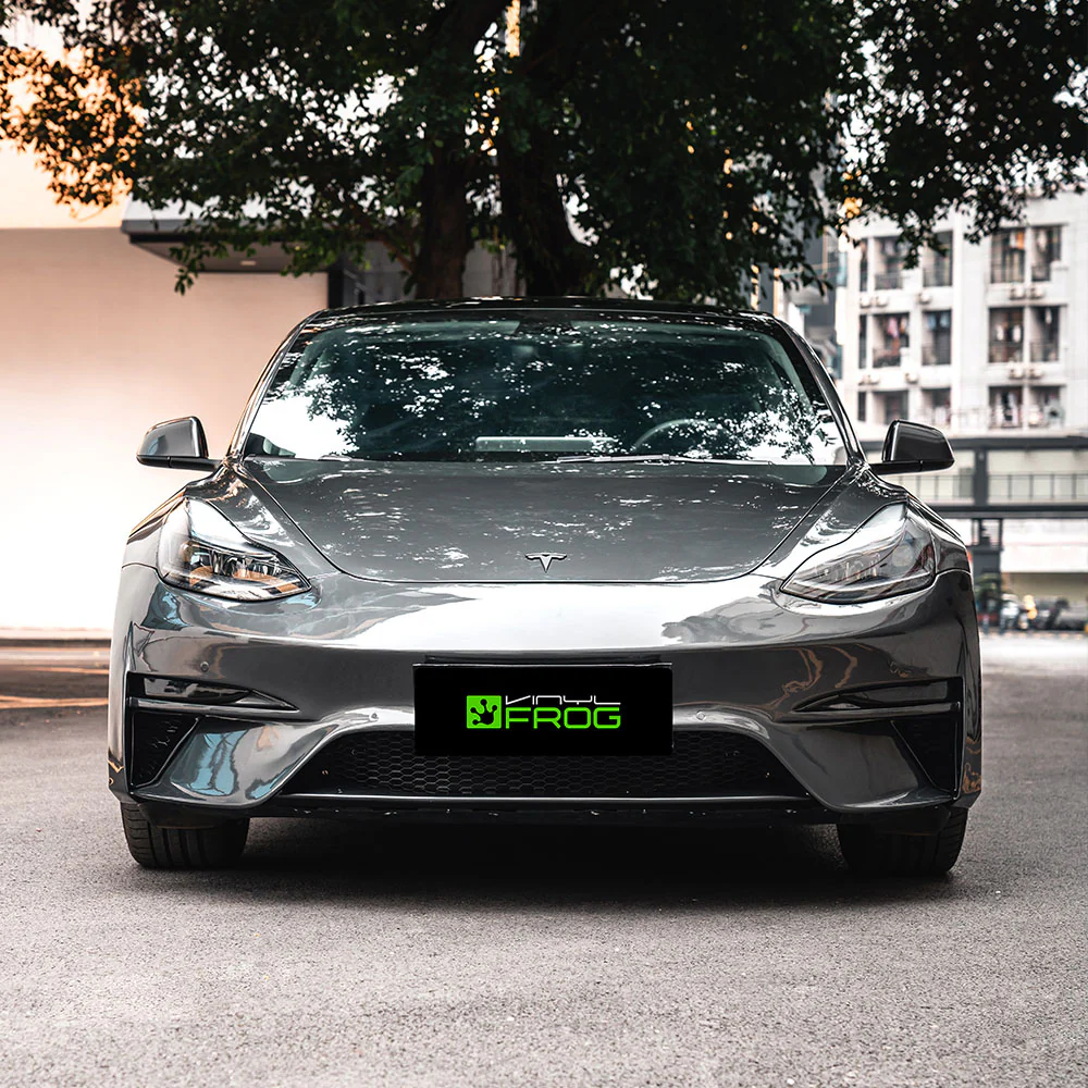 Glossy Metallic Dim Gray Vinyl Wrap - Image 3