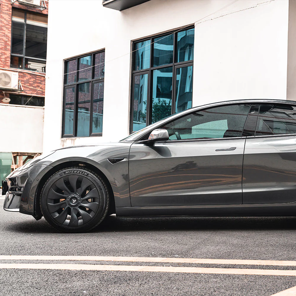 Glossy Metallic Dim Gray Vinyl Wrap - Image 4