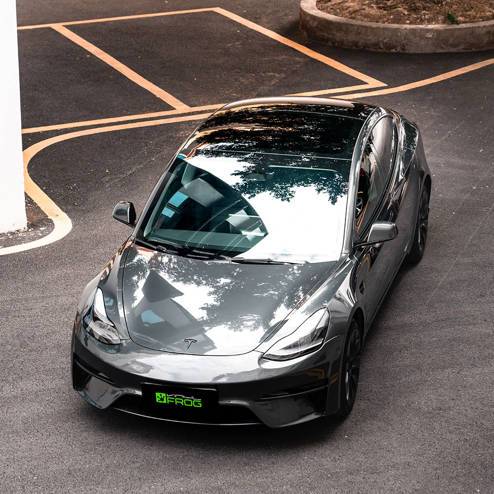 Glossy Metallic Dim Gray Vinyl Wrap - Image 5