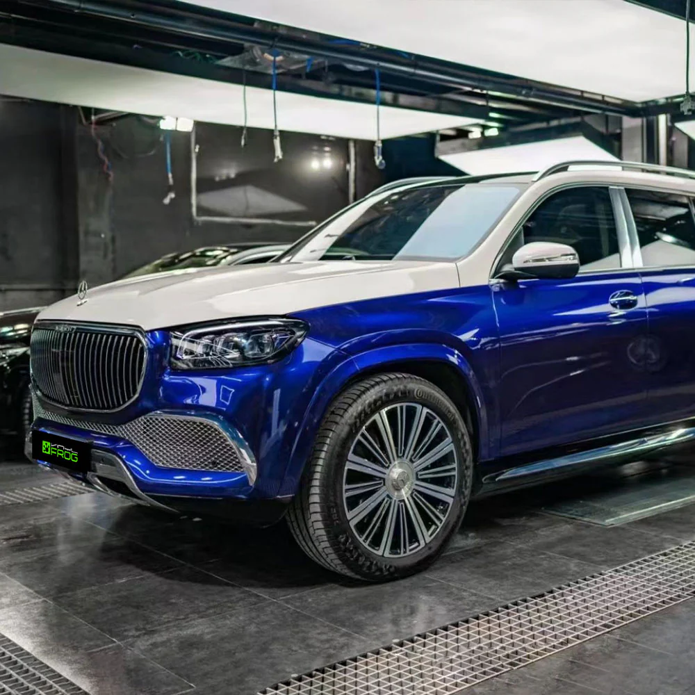 Glossy Metallic Everton Blue Vinyl Wrap - Image 6