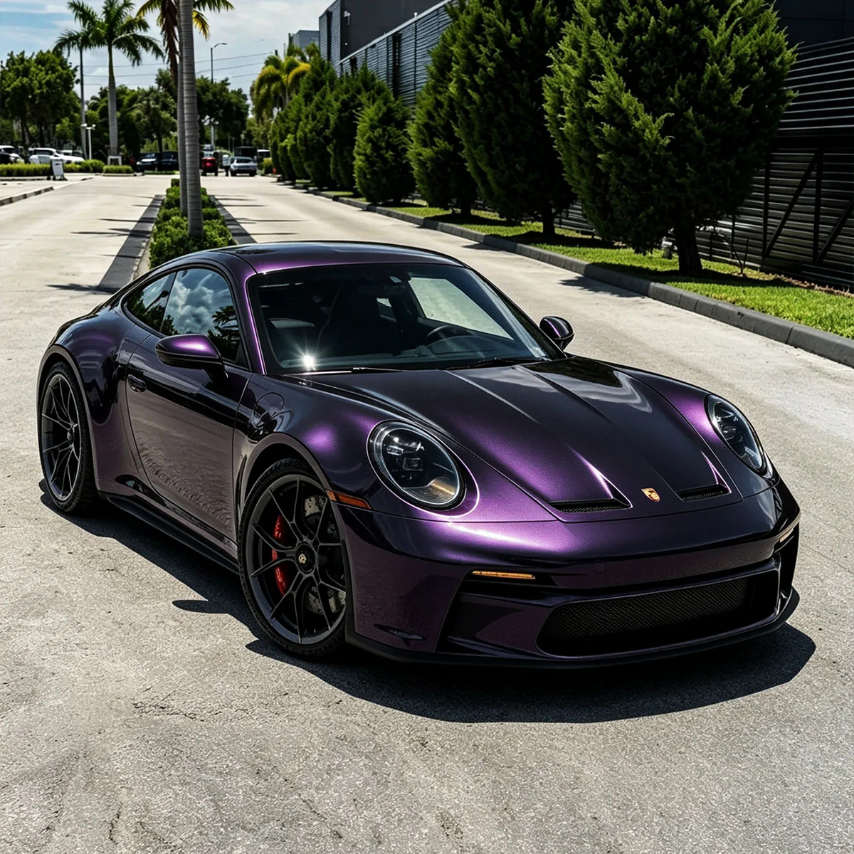 Glossy Metallic Galaxy Purple Color PPF (Wet Application) - Image 2