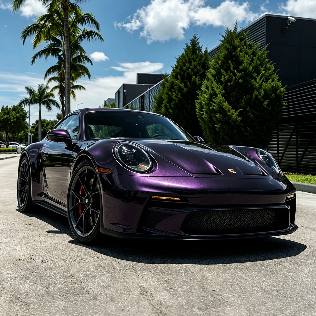 Glossy Metallic Galaxy Purple Color PPF (Wet Application) - Image 3
