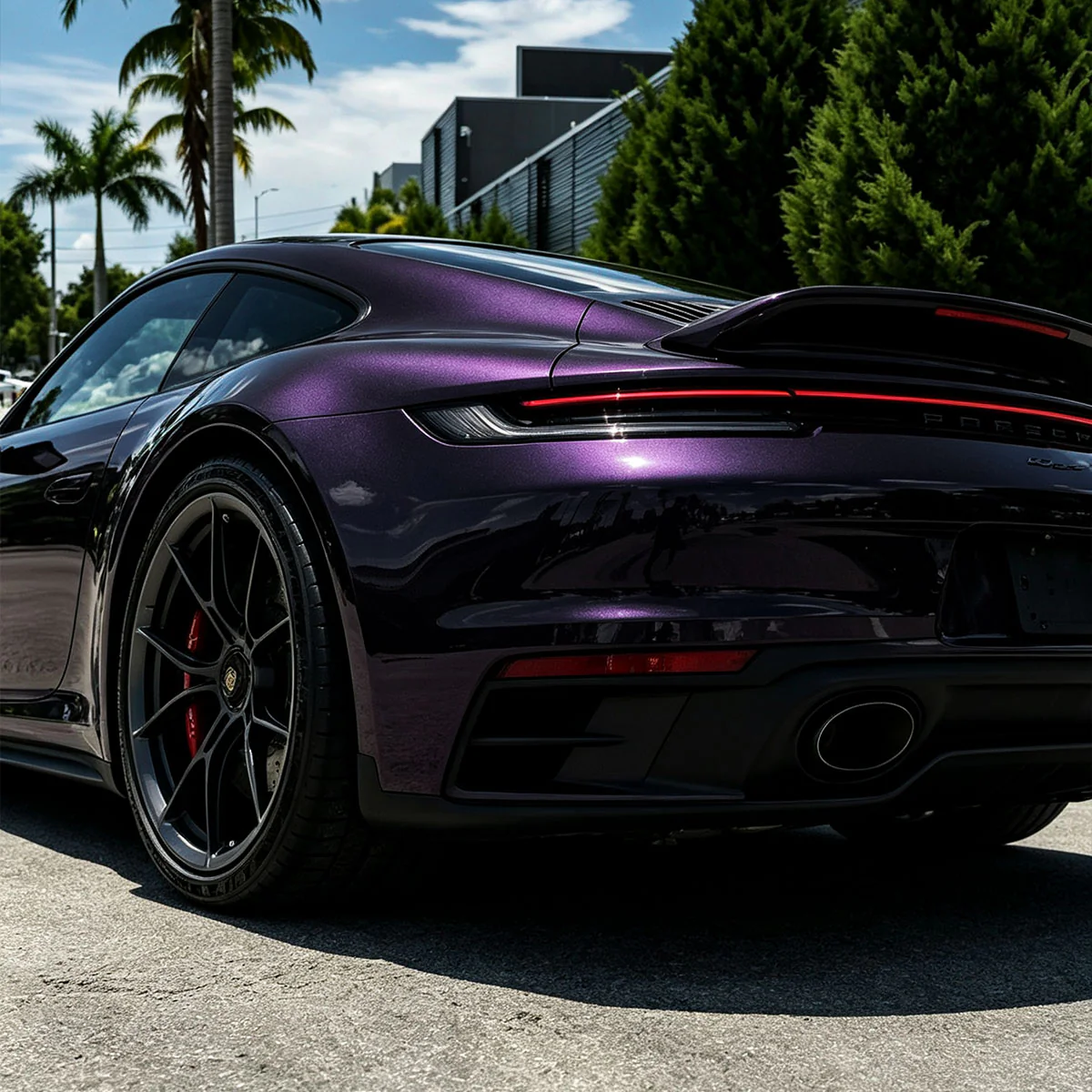 Glossy Metallic Galaxy Purple Color PPF (Wet Application) - Image 6