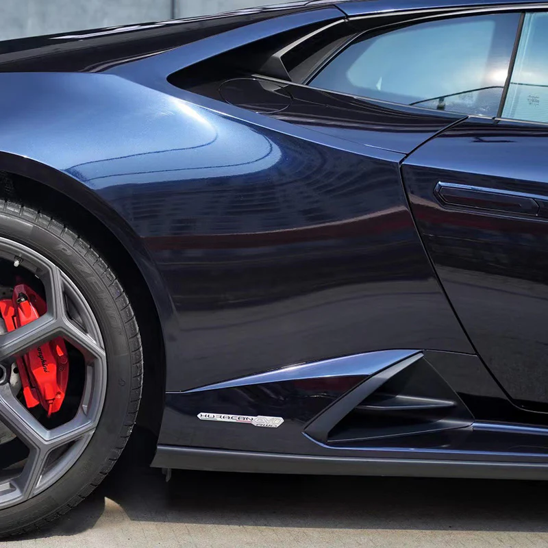 Glossy Metallic Glitter Black Blue Vinyl Wrap - Image 4