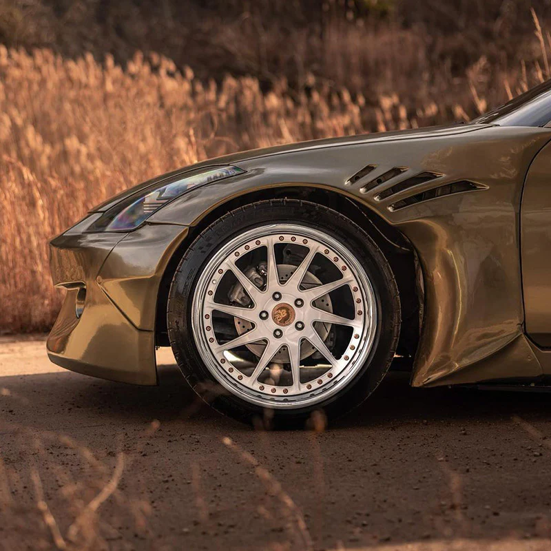 Glossy Metallic Glitter Champagne Vinyl Wrap - Image 5