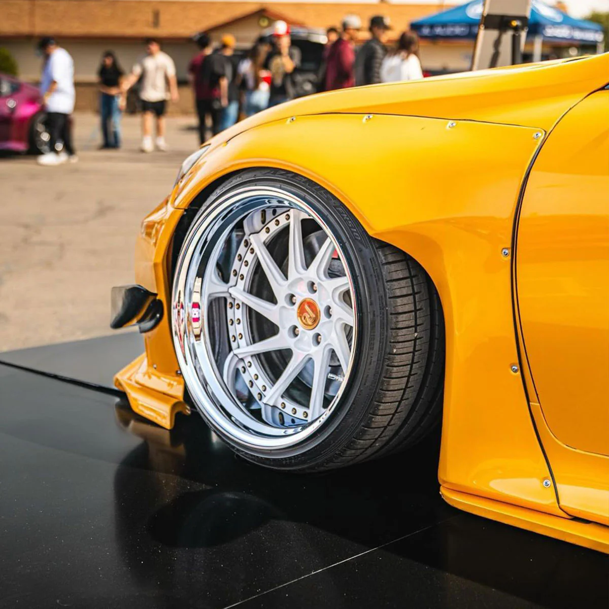 Glossy Metallic Golden Yellow Vinyl Wrap - Image 5