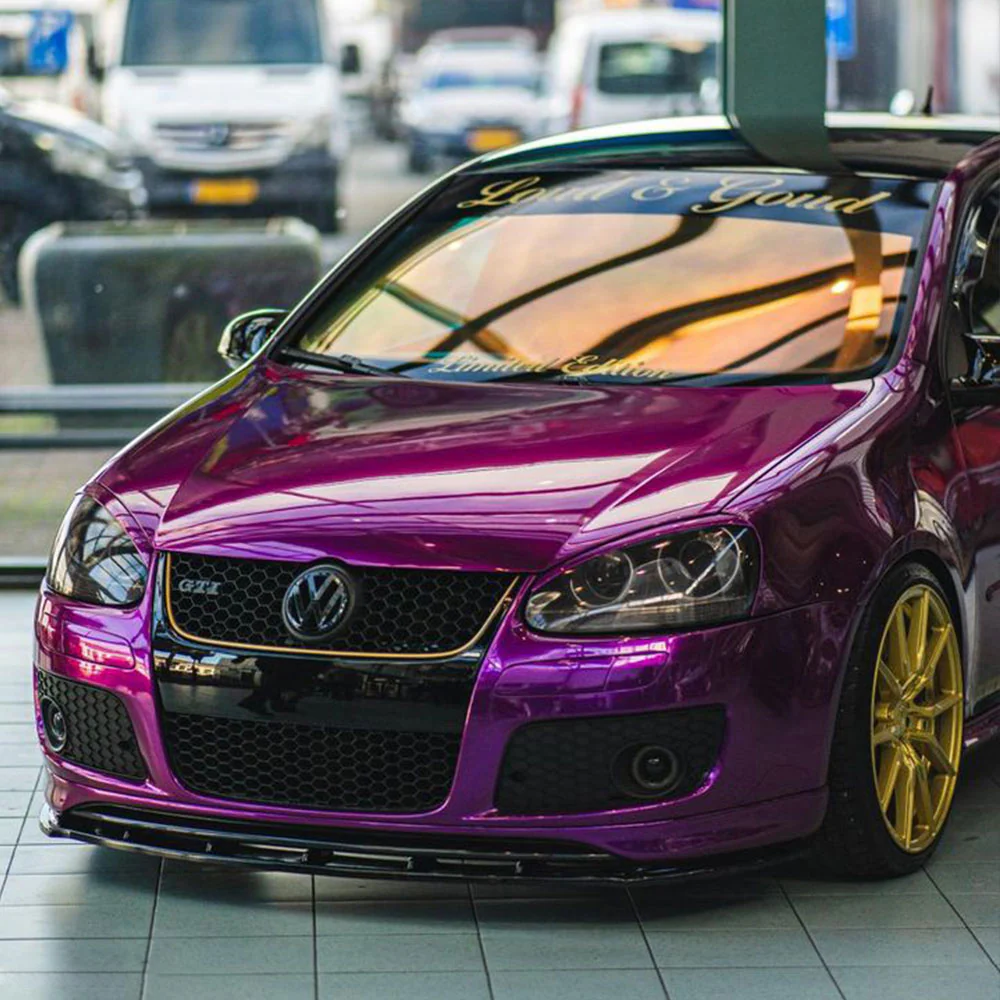 Glossy Metallic Grape Purple Vinyl Wrap - Image 3