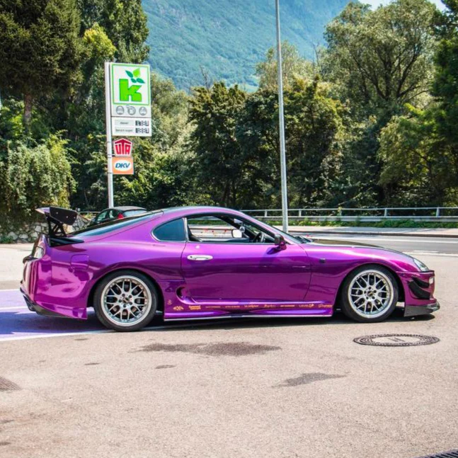 Glossy Metallic Grape Purple Vinyl Wrap - Image 6