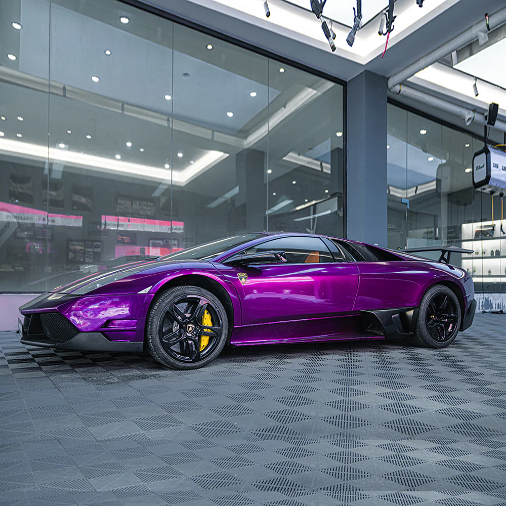 Glossy Metallic Grape Purple Vinyl Wrap - Image 7