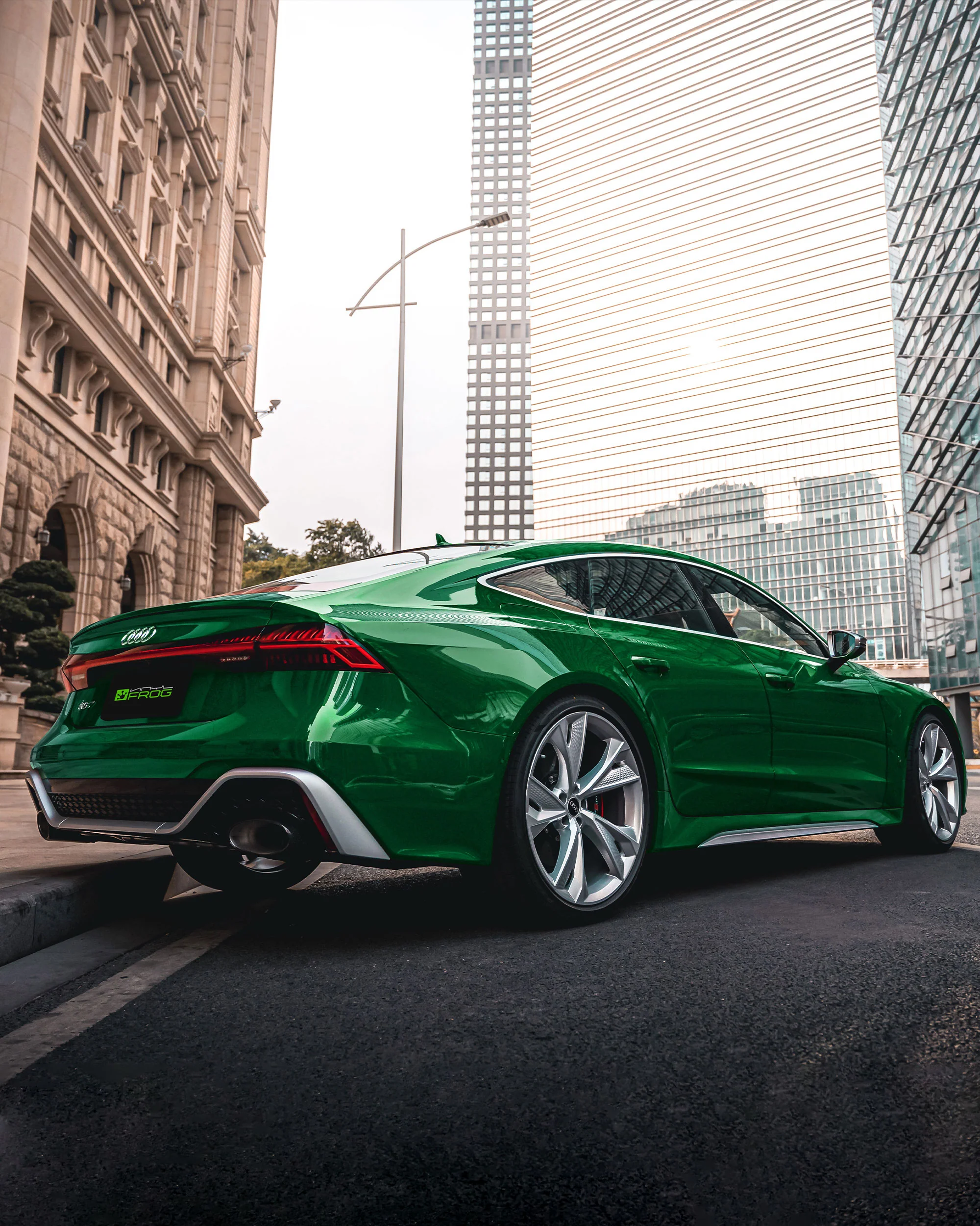 Glossy Metallic Irish Green Color PPF (Paint Protection Film) - Image 3