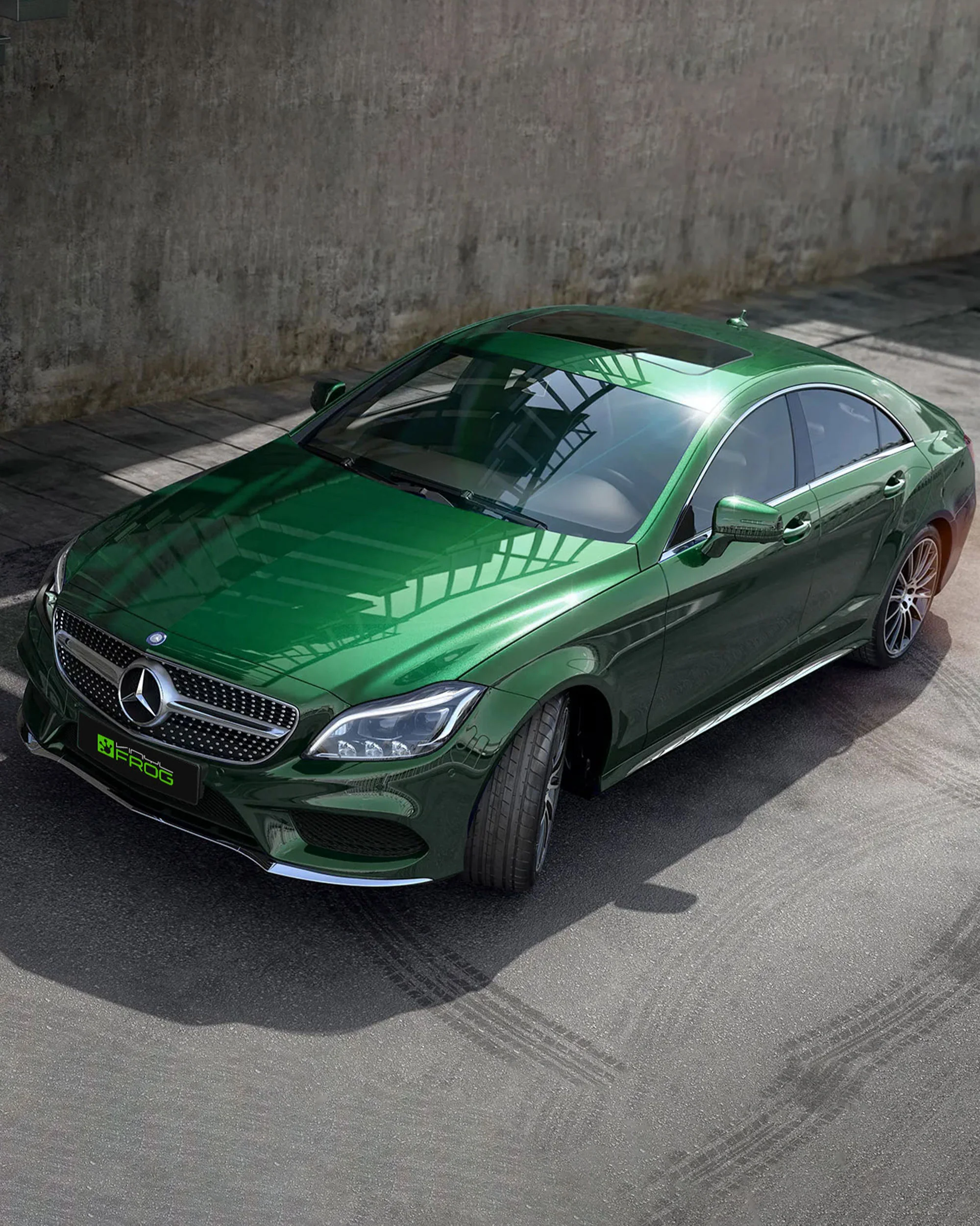 Glossy Metallic Irish Green Color PPF (Paint Protection Film) - Image 7