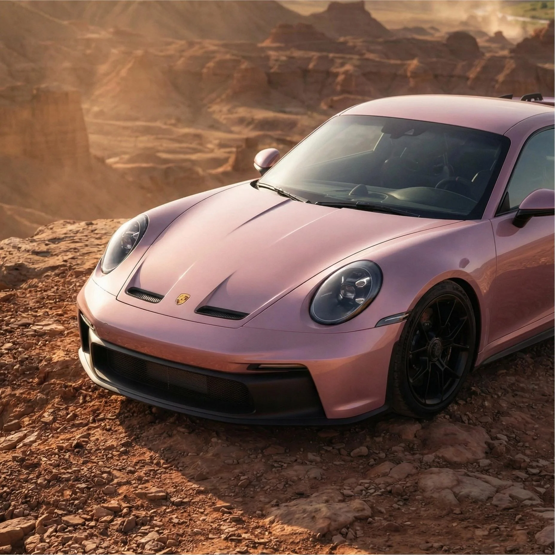 Glossy Metallic Light Pink Pearl Vinyl Wrap - Image 2