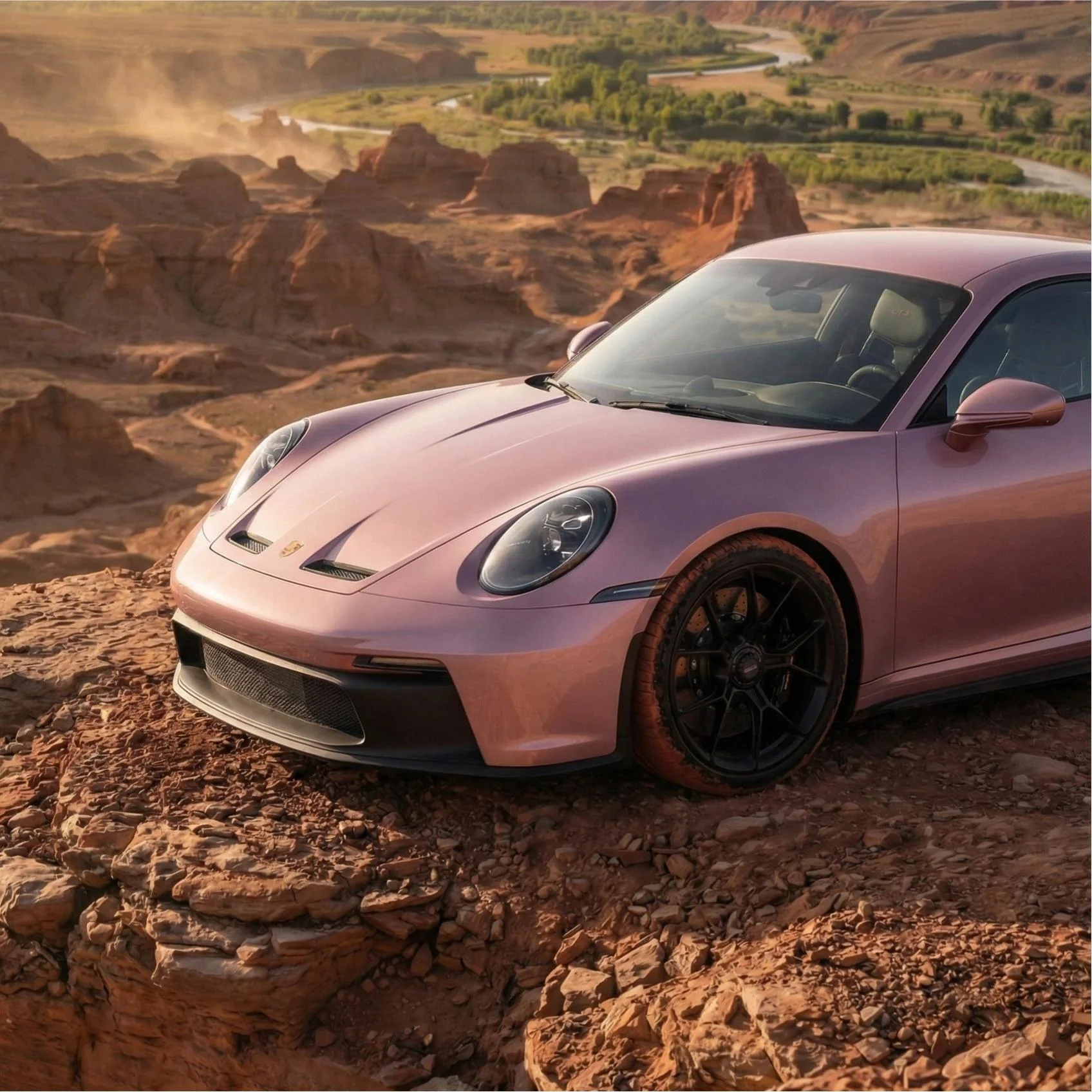 Glossy Metallic Light Pink Pearl Vinyl Wrap - Image 4