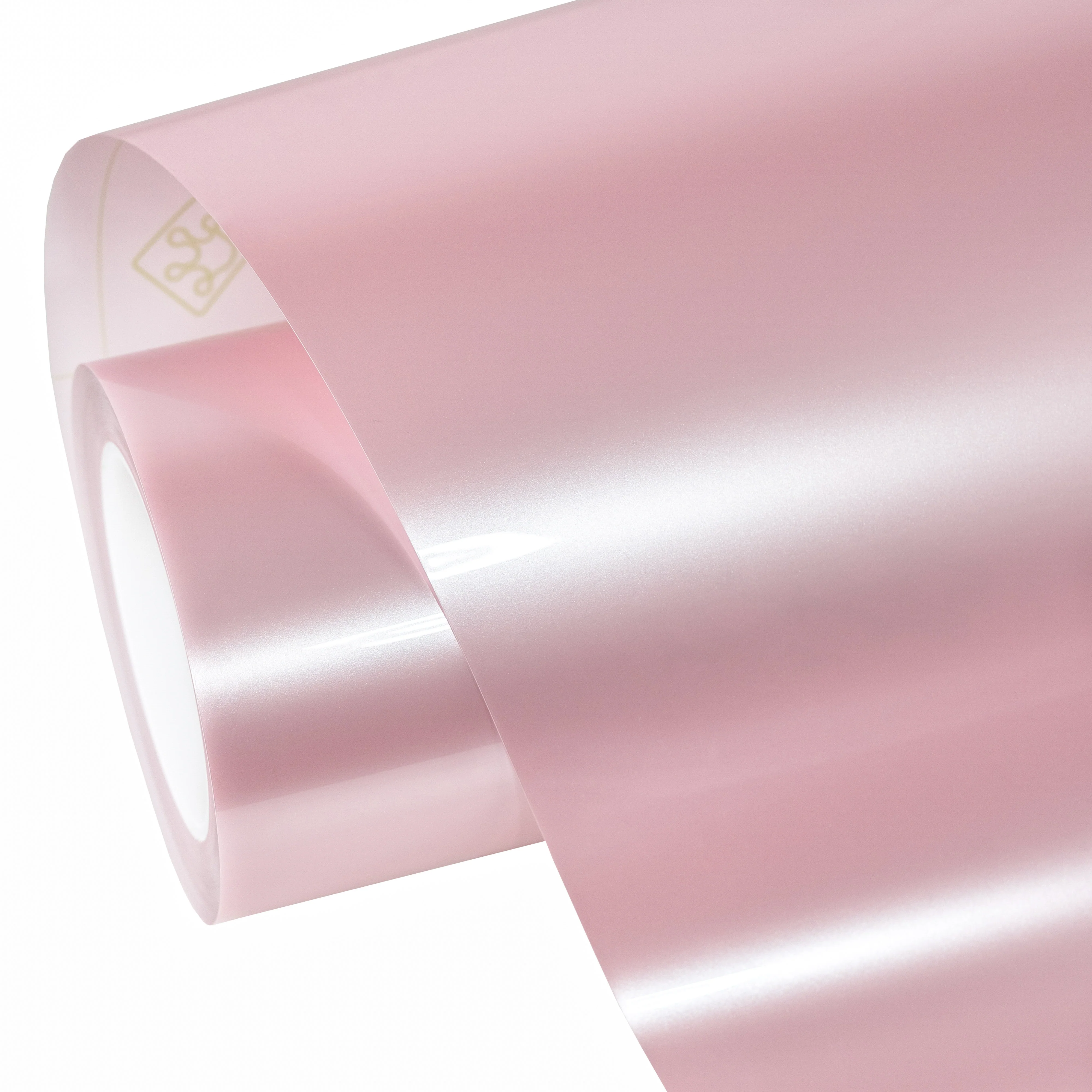 Glossy Metallic Light Pink Pearl Vinyl Wrap - Image 6
