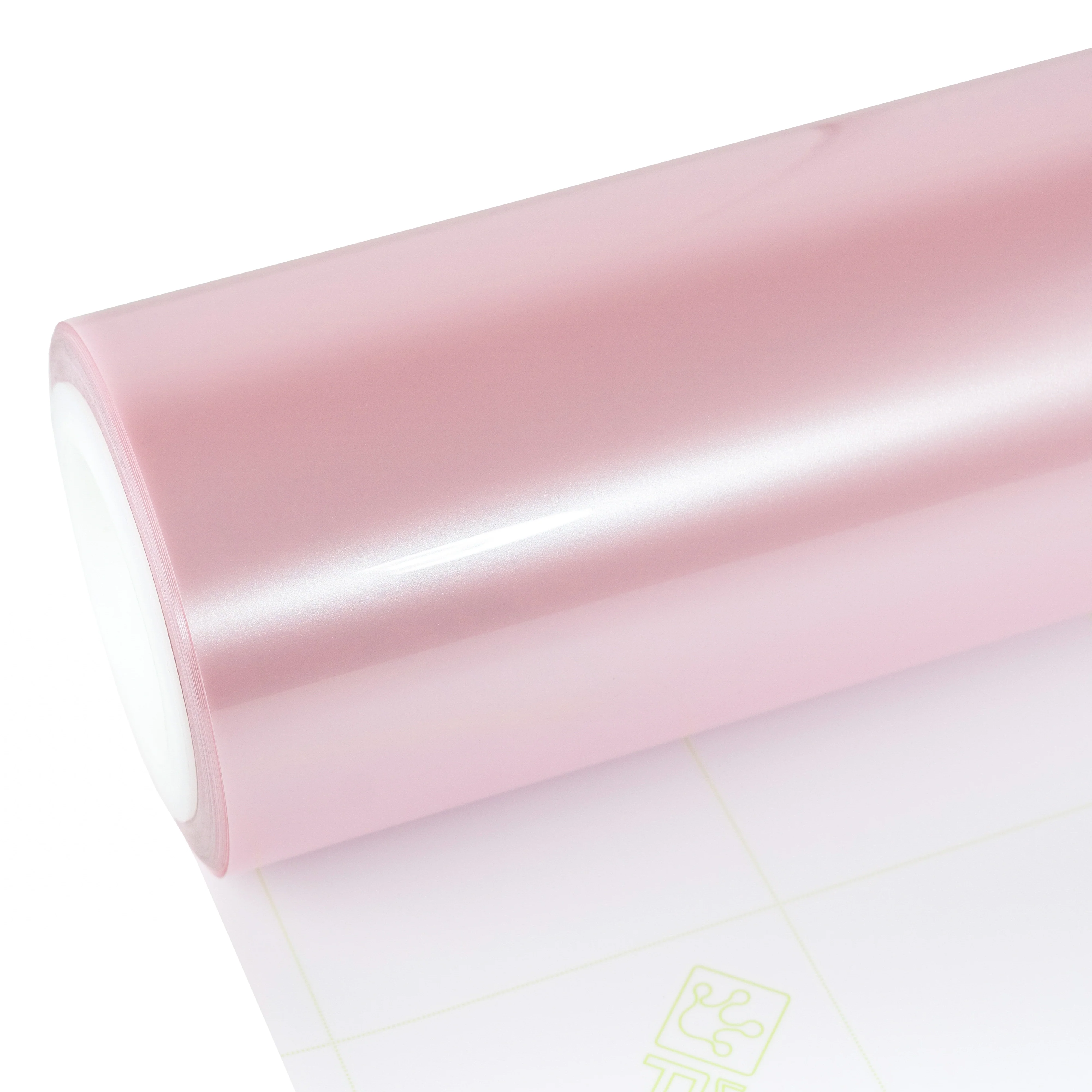Glossy Metallic Light Pink Pearl Vinyl Wrap - Image 8