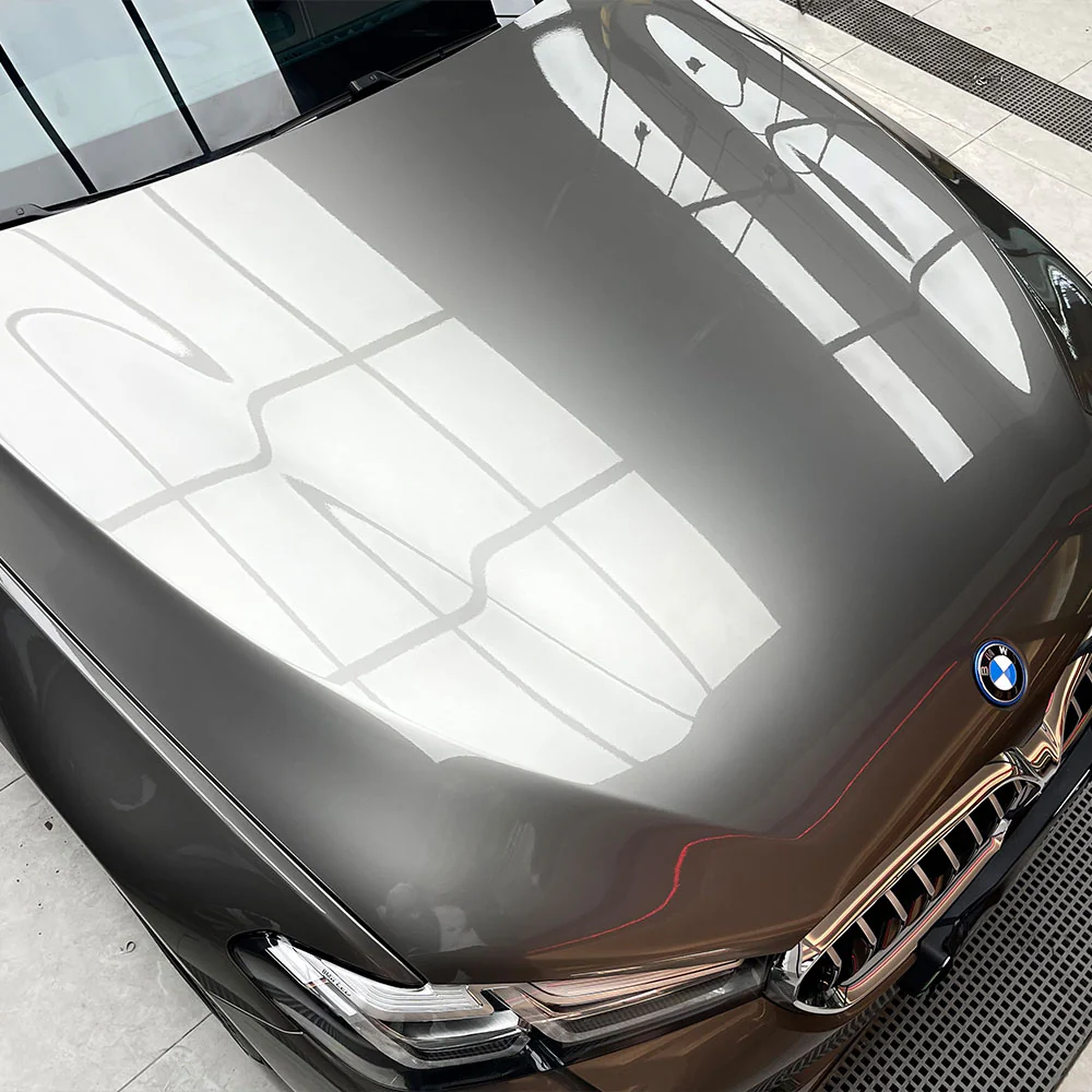 Glossy Metallic Liquid Silver Vinyl Wrap - Image 4