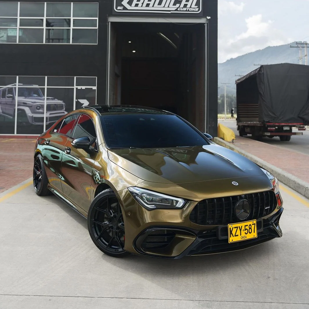 Glossy Metallic Midnight Gold Vinyl Wrap - Image 2