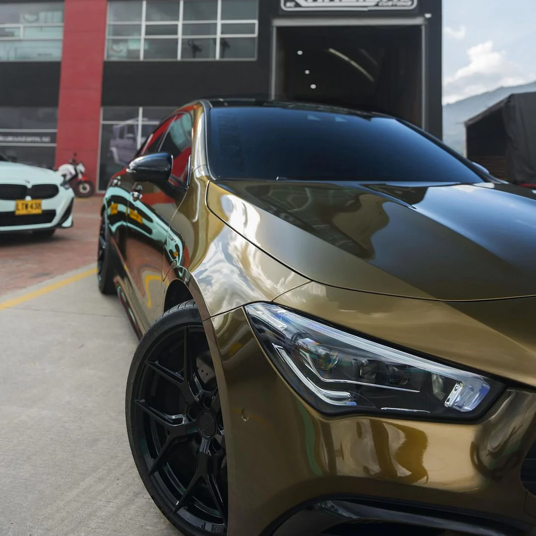 Glossy Metallic Midnight Gold Vinyl Wrap - Image 3
