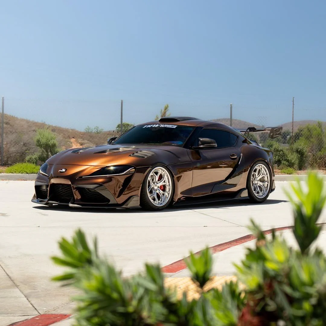Glossy Metallic Mocha Brown Vinyl Wrap - Image 3