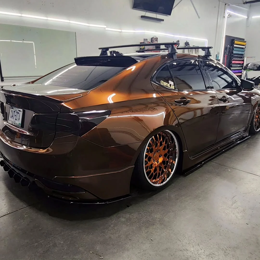 Glossy Metallic Mocha Brown Vinyl Wrap - Image 8