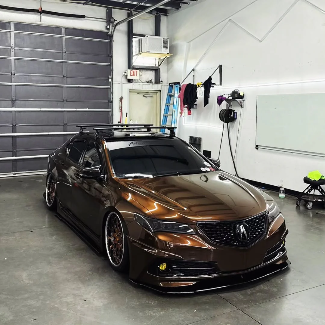 Glossy Metallic Mocha Brown Vinyl Wrap - Image 9