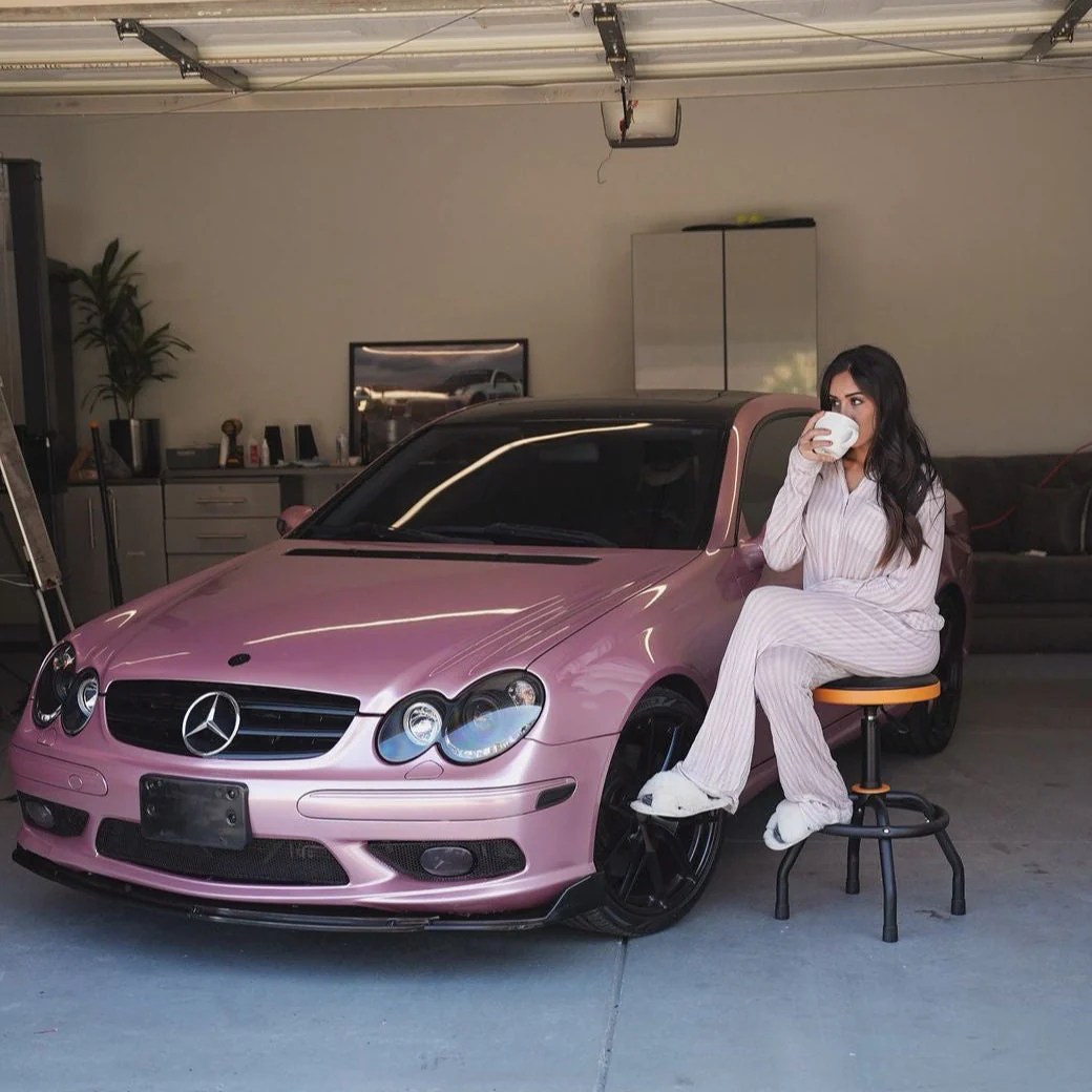 Glossy Metallic Passion Pink Vinyl Wrap - Image 3