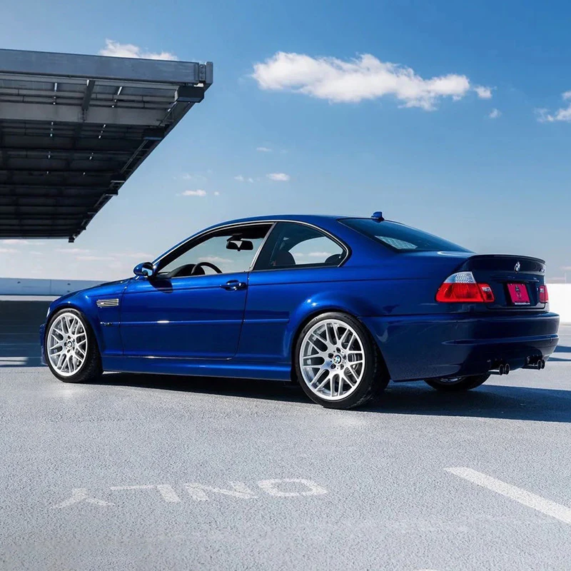 Glossy Metallic Pearl Blue Vinyl Wrap - Image 3