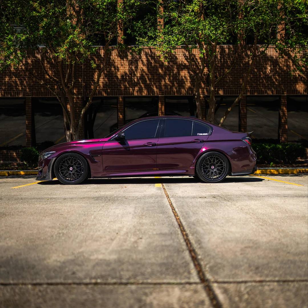 Glossy Metallic Plum Purple Vinyl Wrap - Image 3