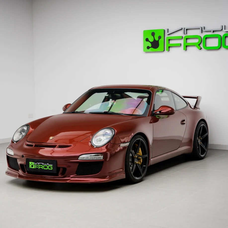 Glossy Metallic Cherry Red Vinyl Wrap - Image 2