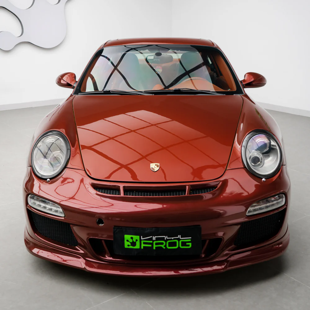 Glossy Metallic Cherry Red Vinyl Wrap - Image 3