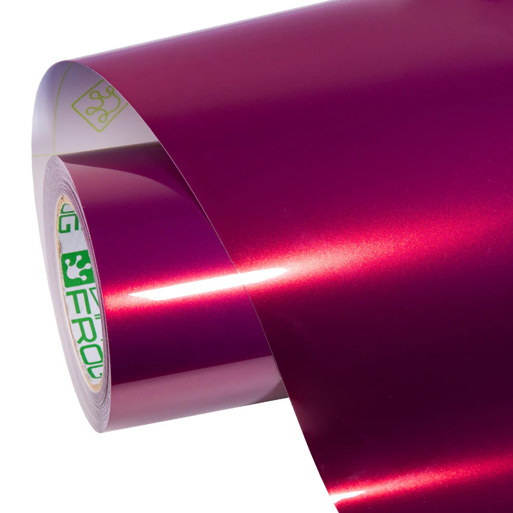 Glossy Metallic Rich Maroon Vinyl Wrap - Image 7