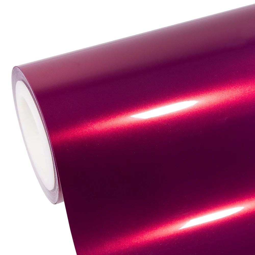 Glossy Metallic Rich Maroon Vinyl Wrap - Image 8