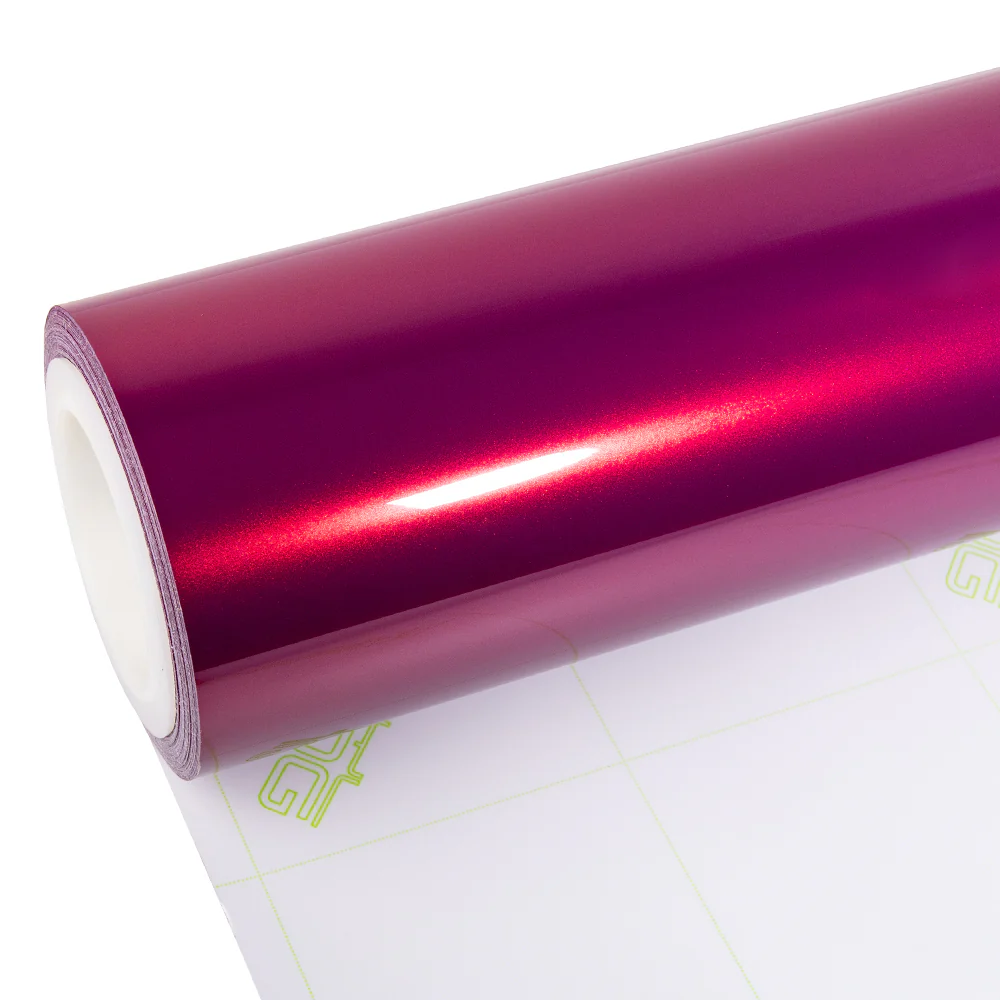 Glossy Metallic Rich Maroon Vinyl Wrap - Image 9