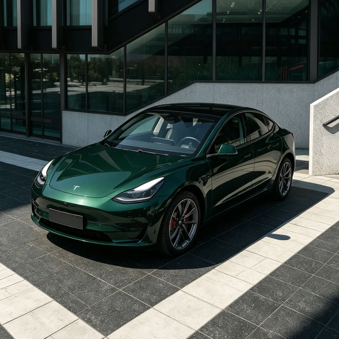 Glossy Metallic Royal Green Color PPF (Wet Application) - Image 2