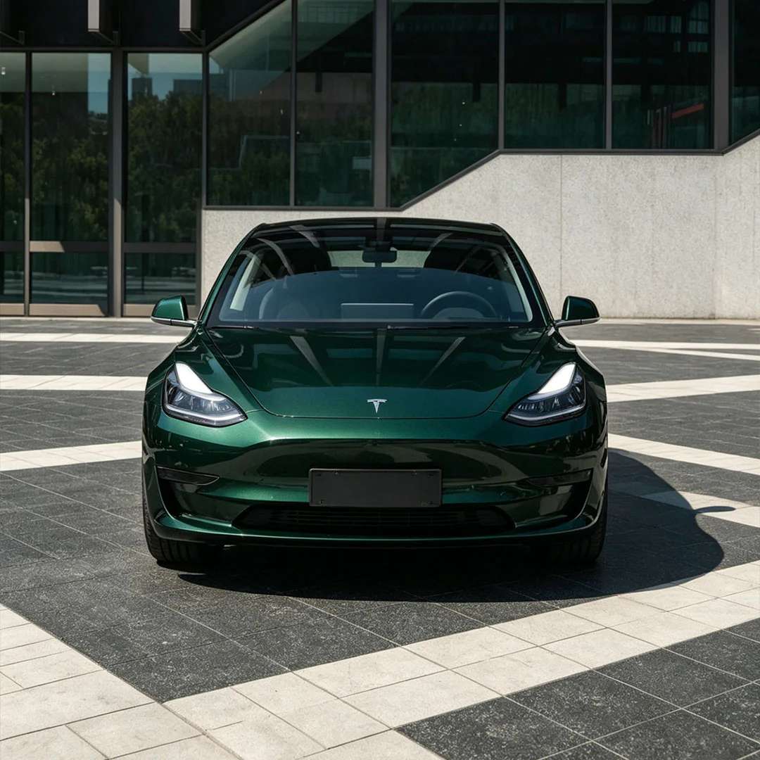 Glossy Metallic Royal Green Color PPF (Wet Application) - Image 3