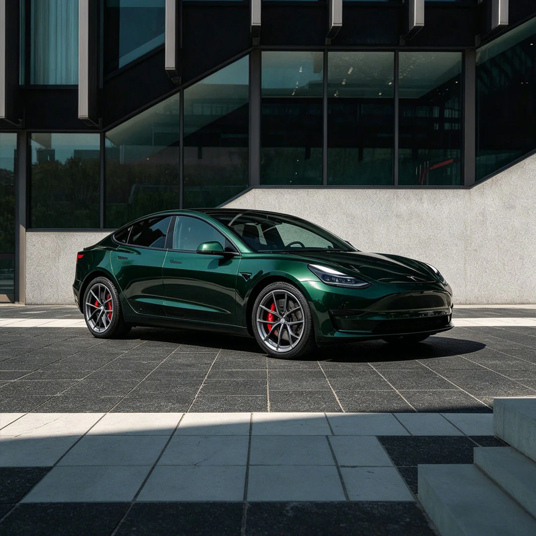 Glossy Metallic Royal Green Color PPF (Wet Application) - Image 4