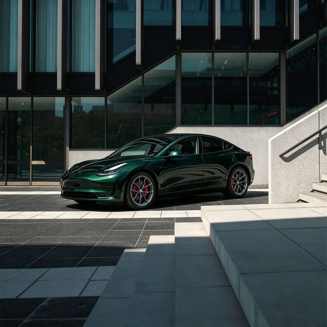 Glossy Metallic Royal Green Color PPF (Wet Application) - Image 5