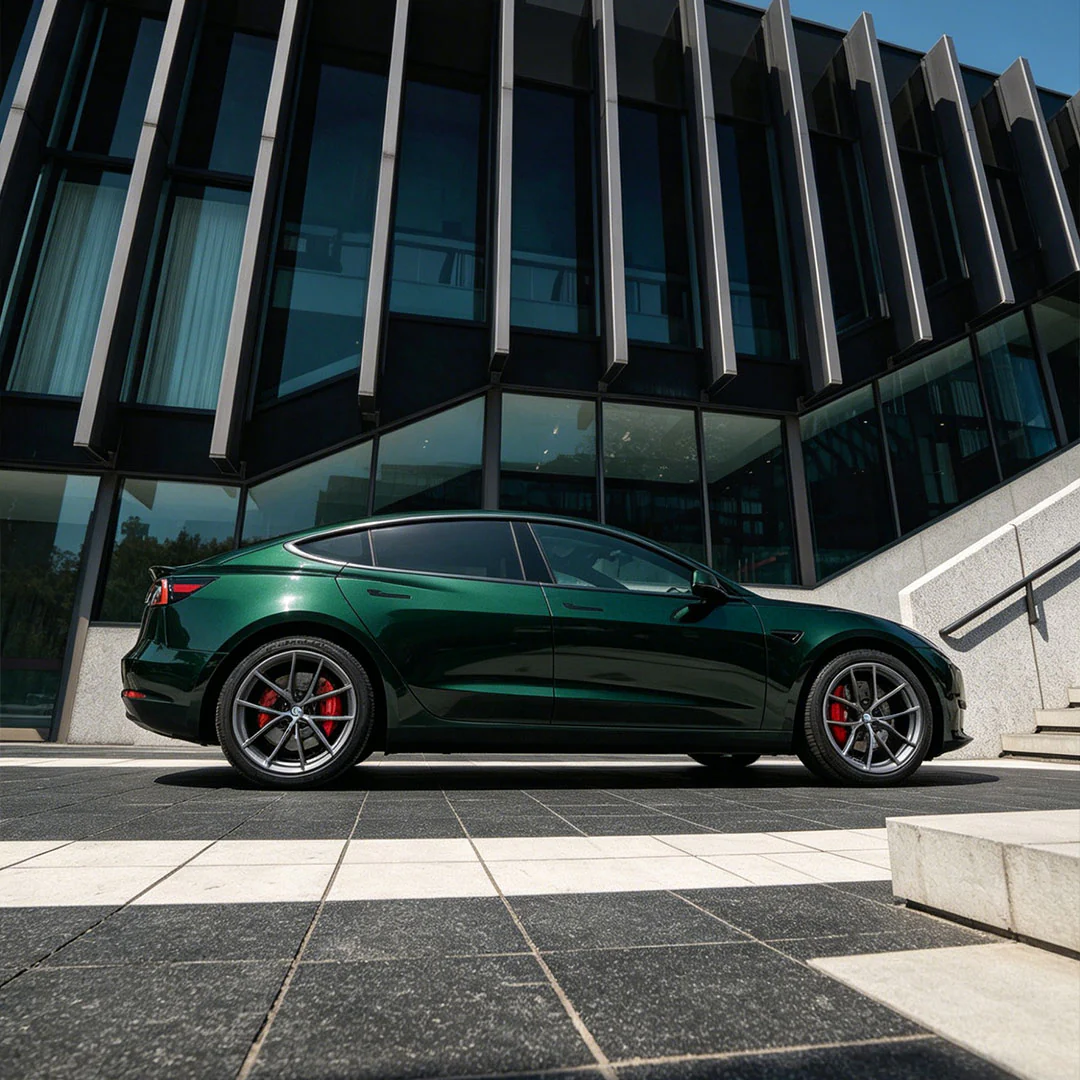 Glossy Metallic Royal Green Color PPF (Wet Application) - Image 6