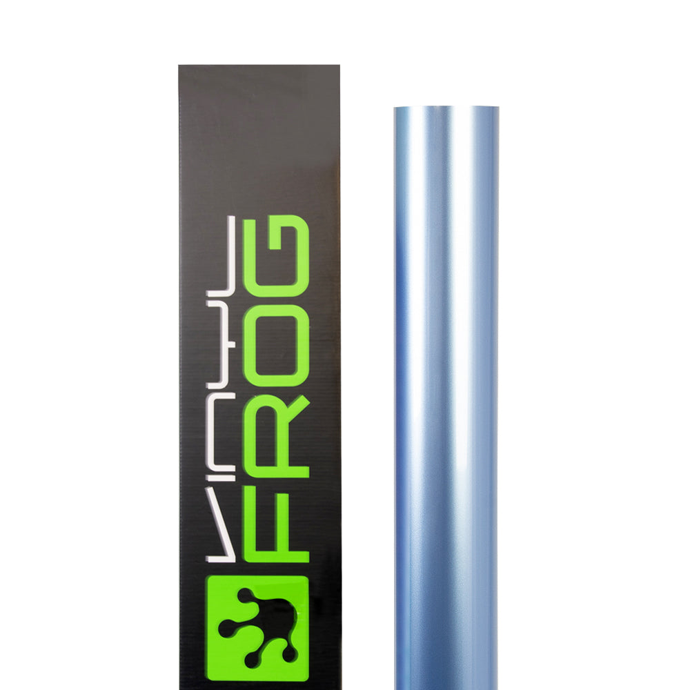 Glossy Metallic Silver Lake Blue Vinyl Wrap - Image 12