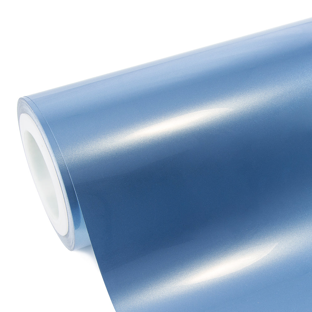 Glossy Metallic Silver Lake Blue Vinyl Wrap - Image 8