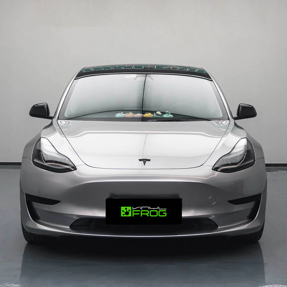 Glossy Metallic Unicorn Silver Vinyl Wrap - Image 2