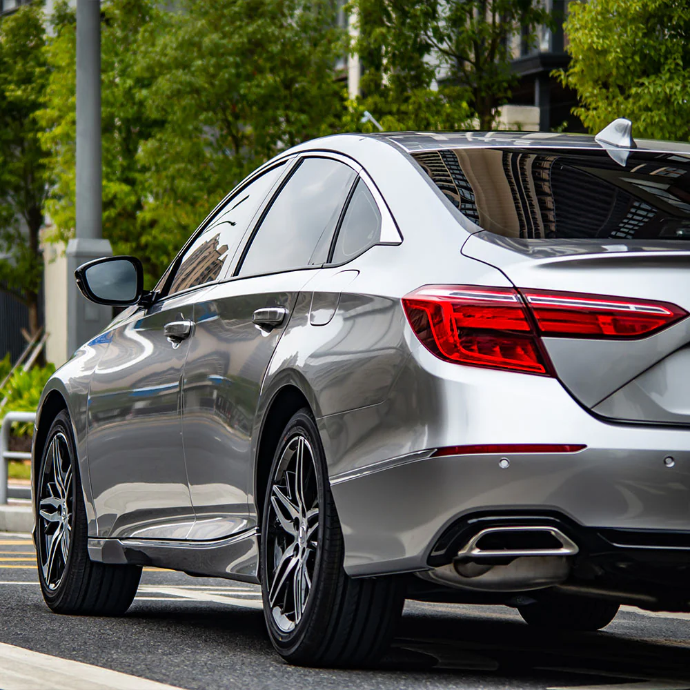 Glossy Metallic Unicorn Silver Vinyl Wrap - Image 6