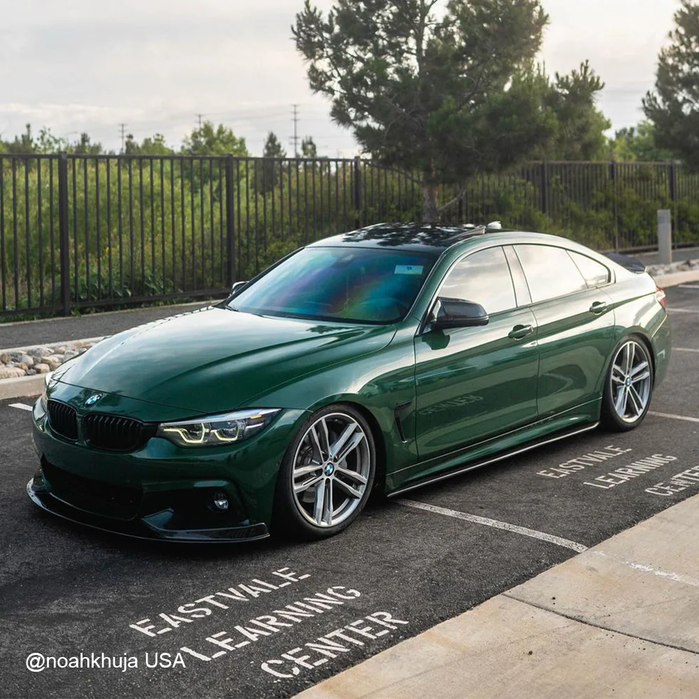High Glossy Vintage Racing Green Vinyl Wrap - Image 2